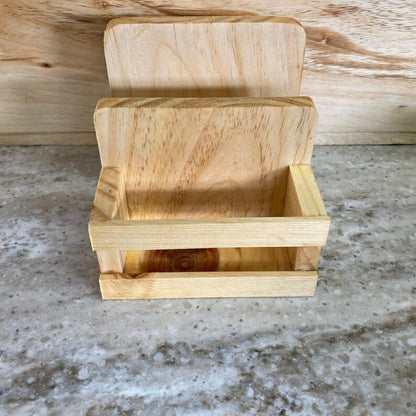 Handcrafted Farmhouse Salt & Pepper Shaker & Napkin Holder – Solid Wood