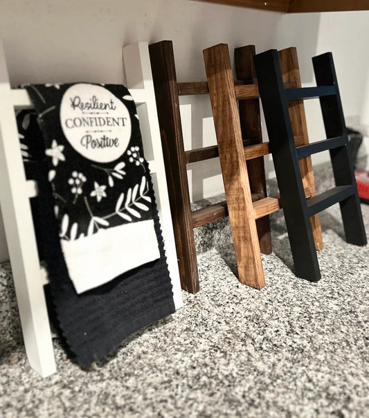 Pine Wood Tea Towel Ladder, Kitchen Towel Holder, Bathroom Towel Holder, Hand Towel Holder, Mini Wooden Ladder, Farmhouse Kitchen Decor