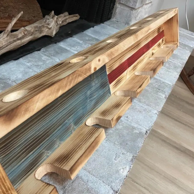Handmade Wooden Baseball Bat & Ball Holder ⚾
